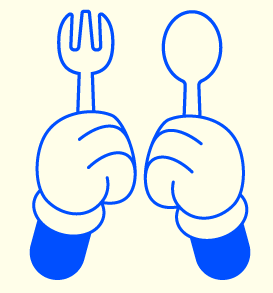 Plato y cubiertos